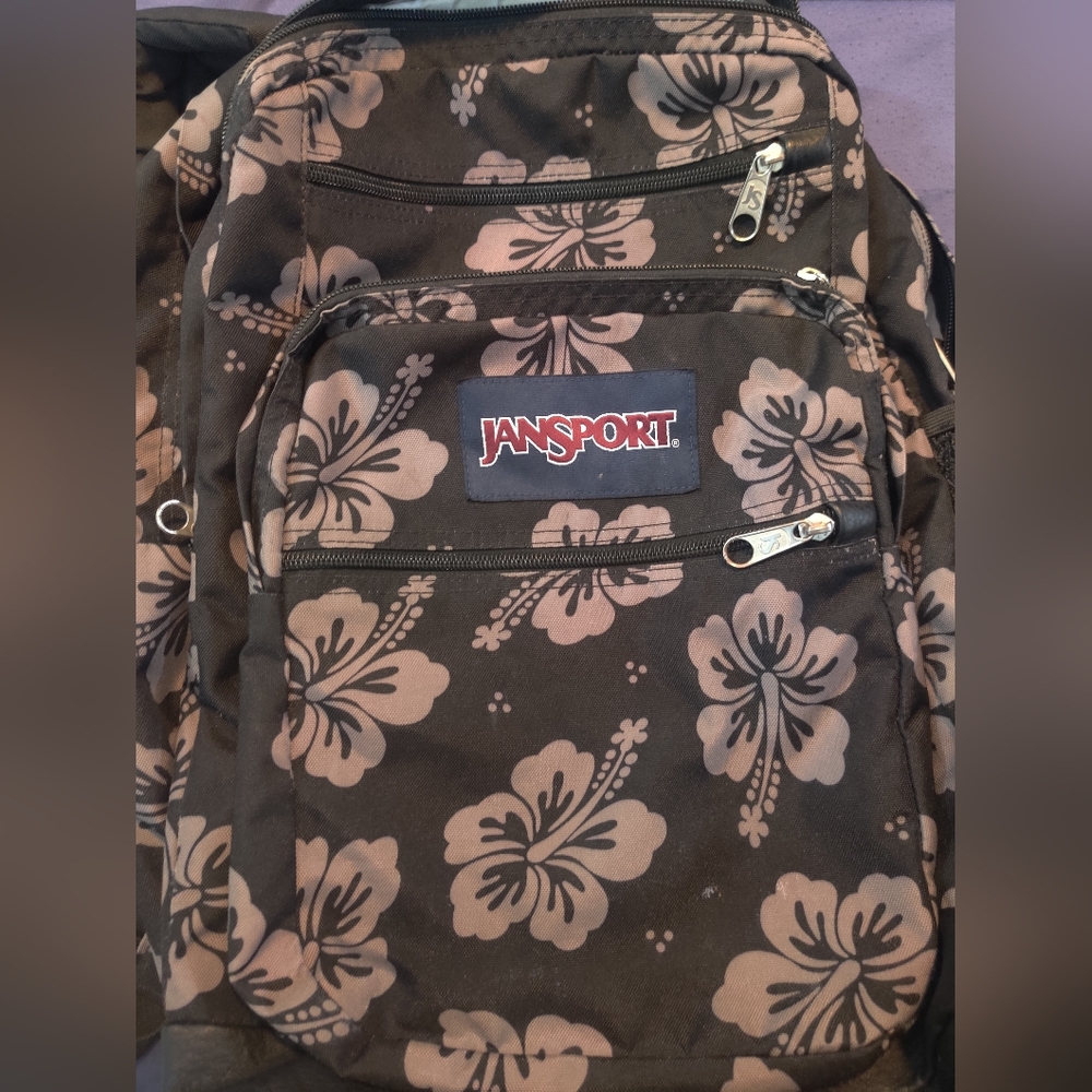 Jansport cool student backpack Luau Life